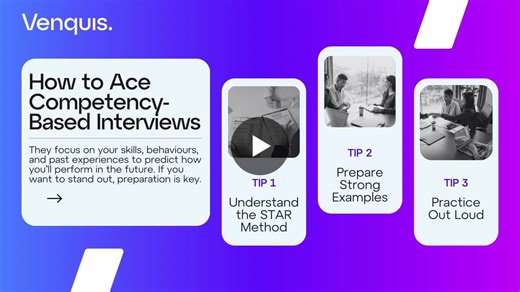 Struggling with competency-based interviews? They’re one of the most common formats employers use- and mastering them can make or break your chances. In this quick video, we share proven tips to… | Venquis