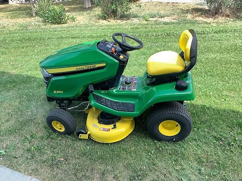 JOHN DEERE X350 MOWER CUTTING DEMO 852