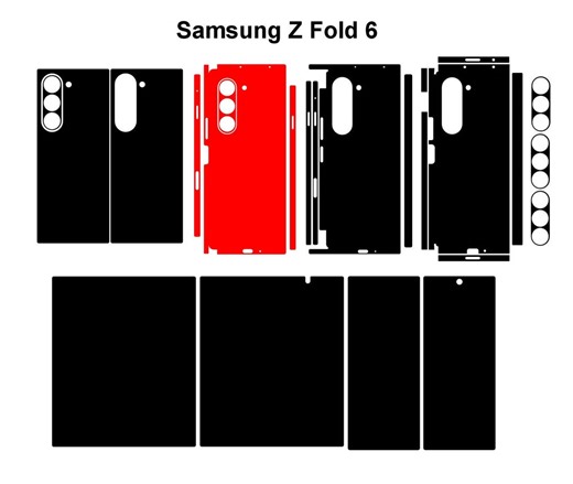Samsung Z Fold 6 Skin Vector Template Cut Files (SVG, DXF, EPS) - Etsy