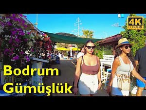 Bodrum Gümüşlük Walking Tour 2025 4K UHD | Discovering the Aegean Coast #bodrum #turkey #fypage