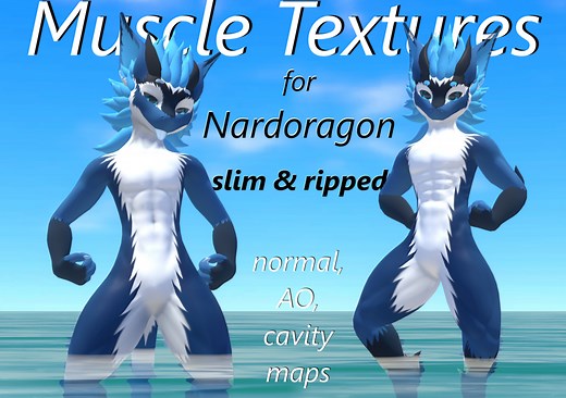 Nardoragon Muscle Textures - Normal map, Ambient Occlusion, Cavity map for VRChat