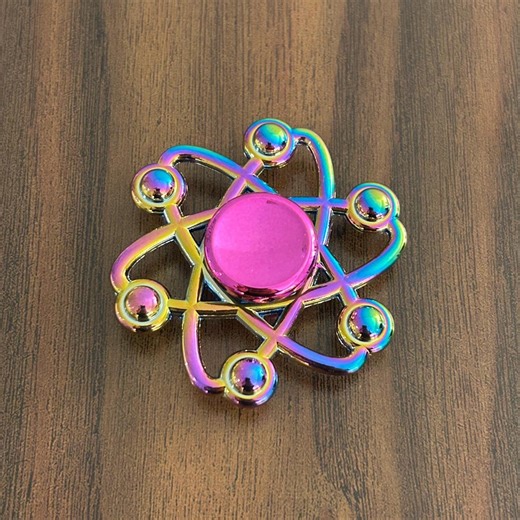 Iridescent Atomic Orbit Fidget Spinner: Science Toy for Focus - Etsy