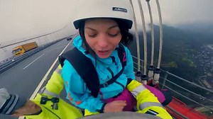 Base jumper stealthily jumps off world's highest tunnel bridge