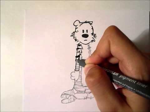 Drawing Hobbes from "Calvin and Hobbes"