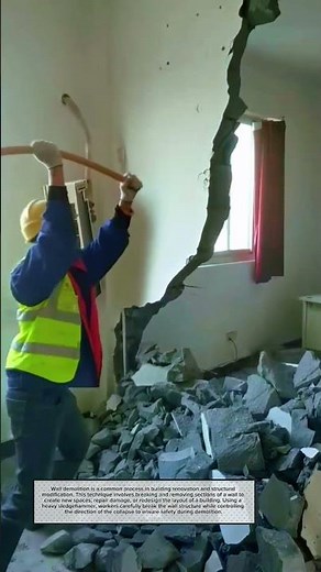 Wall Demolition Technique Using a Sledgehammer | Structural Removal Process #construction #building