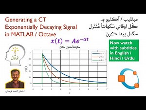 Generating an Exponentially Decaying Signal in MATLAB