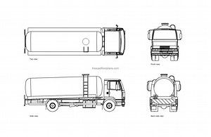 Tanker Lorry - Free CAD Drawings