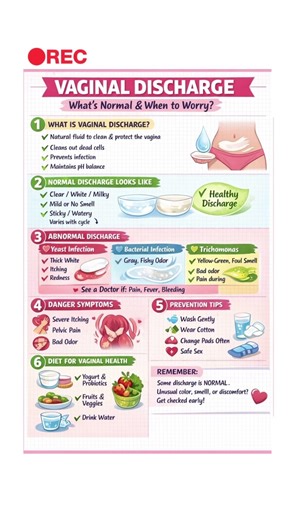 Vaginal Discharge Explained| What’s Normal & Warning Signs You Must Know#healthtips