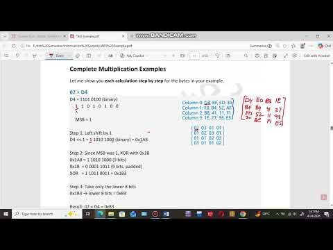 4.10- MixColumns part 2 | AES (Advanced Encryption Standard) Example