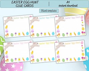 Printable Easter Egg Hunt Clue Cards: Pastel DIY Activity (A4 Instant Download) - Etsy