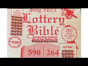 LOTTERY BIBLE 📖 JULY Pick 3 and Pick 4 | Lottery Numbers