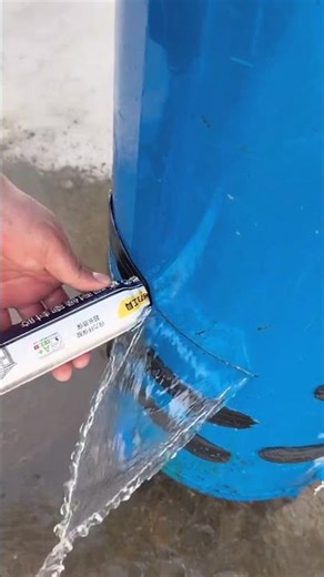 Instant Leak Fix on Plastic Drum 😳💧