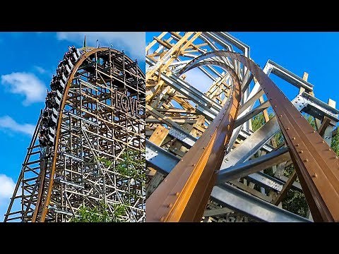 Riding Untamed Roller Coaster at Walibi Holland! Multi-Angle 4K Onride POV