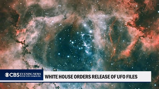 “Are we alone?” A Pew Research Center poll shows roughly two-thirds of Americans believe intelligent life exists on other planets. President Trump has directed his administration to release files related to UFOs and “alien and extraterrestrial life.” | CBS Evening News
