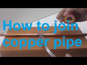 How to join copper pipe