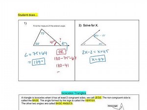 Unit 3 Day 2: Exterior Angle Theorem, Isosceles & Equilateral Triangles