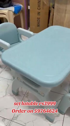 19 reactions | Set table and chair 1 table and 1 chair @Rs3499 1 table and 2 chairs @Rs3999 | Kids Mart | Facebook