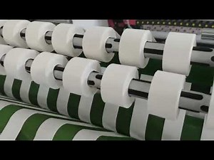 High speed medical tape slitting machine and rewinding machine