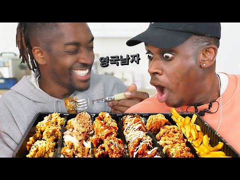 Trying every Korean fried chicken flavor with Korean Englishman, Guvna B & Barney Artist!