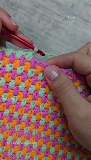 1 Row Repeat Bean Stitch Crochet Pattern | LEFT HANDED Crochet Pattern | Crochet Blanket | Scarf | GutCrafts