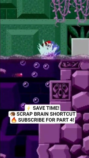 Hidden Shortcut! 🦔 Scrap Brain Zone Act 3 Guide | Part 3 #Shorts