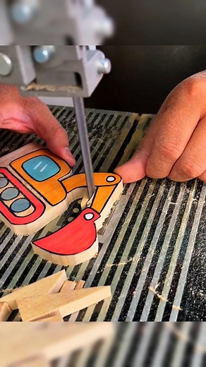 ASMR Excavator Painting | Satisfying Wood Panel Art Cut with Scroll Saw #woodbee #carpenter #woodworking #woodcarving #woodart #wooddesign #woodcraft #woodcutting #woodpanelart #satisfyingwoodwork | Wood Bee