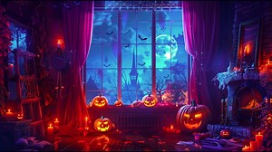 Halloween Themed Vtuber Background | Haunted Anime Room Backdrop for Streamers - Etsy Canada