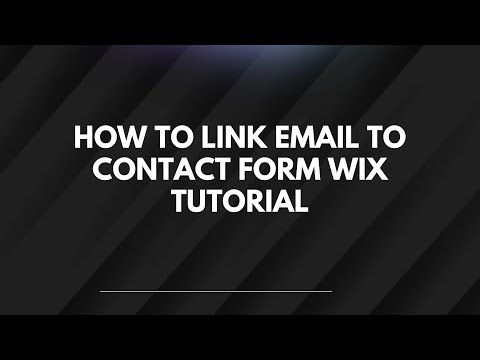 How To Link Email To Contact Form Wix Tutorial