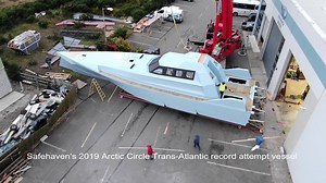 Safehaven Thunderchild II with Humphree stabilisation Thunder Child II is finally taking shape at Cork-based performance boatbuilders Safehaven Marine, with “another couple of more months” go before launch for sea trials in the New Year. The XSV20 design developed over the past year crosses a wave-piercing monohull with a catamaran and is optimised for cutting through 4,000km of Atlantic sea with the aim of setting a new powerboat world record. For premium comfort and performance, Humphree inter