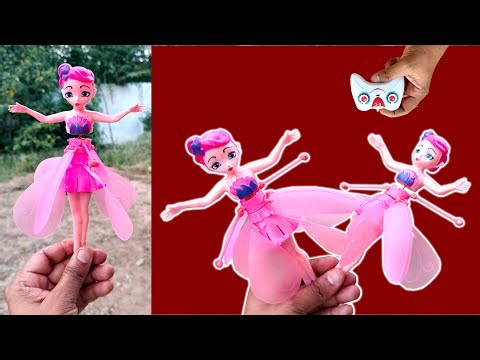 RC Flying doll for kids toys fly test and Review