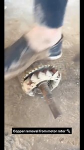 218K views · 964 reactions | In this video, we show how to remove copper from a motor rotor manually using a chisel and hammer. This traditional method is simple, effective, and perfect for small-scale scrap recycling. #ScrapBuyerUAE #CopperRecovery #MotorRotor #CopperRemoving #ScrapRecycling #ManualWork #ChiselWork #MetalRecycling #CopperSeparation #RecyclingProcess #UAERecyclers #ScrapYardLife #ScrapBusiness #usa #230k | Scrap Buyer UAE | Facebook