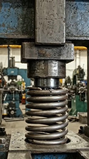 Hydraulic Press vs Spring | #hydraulicpress #shorts