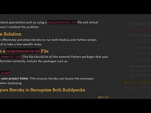 Solving the Heroku Issue with Node.js and Python Scripts