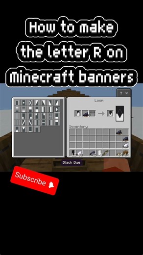 How to make the Letter R on Minecraft banners #subscribe #shorts #minecraft