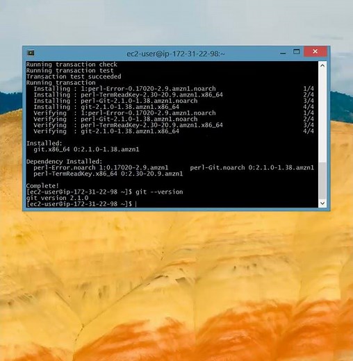 Install Git on Amazon EC2 Linux AMI