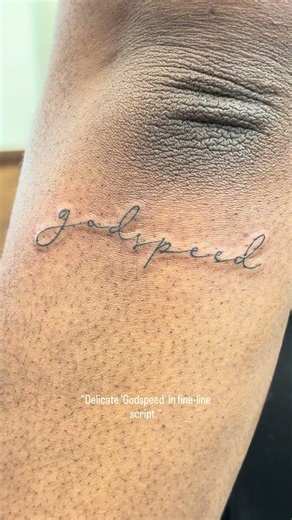 godspeed lettering tattoo in seoul