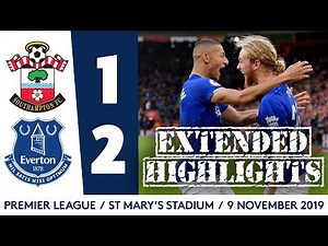 EXTENDED HIGHLIGHTS: SOUTHAMPTON 1-2 EVERTON