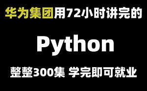 一个很变态...但可以卷死他们的Python全套教程，整整300集（从入门到实战）学完即可兼职就业！-数据挖掘/MySQL大数据/数据可视化/excel-