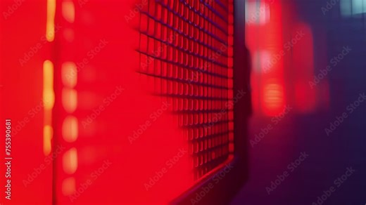 The heating element of a panel heater glowing red hot and emitting warmth into the surrounding space.