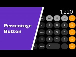 iPhone Percent Key. Using The Percent Key To Convert A Percent To A Decimal (Apple iPhone).