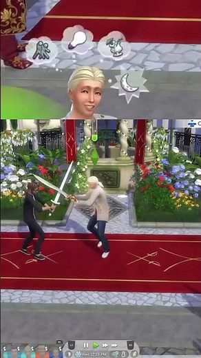 Winning the Duel in Style! 🤺 TheSims4 #Sims4 #royaltyandlegacy #swordfight