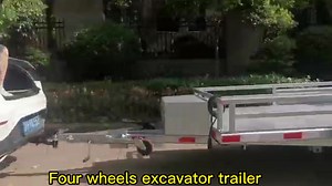 Small Mini Excavator Trailer Tandem Trailer for Excavator Steel Customization Car Trailer Hot Dip Galvanized Finish Double Axle
