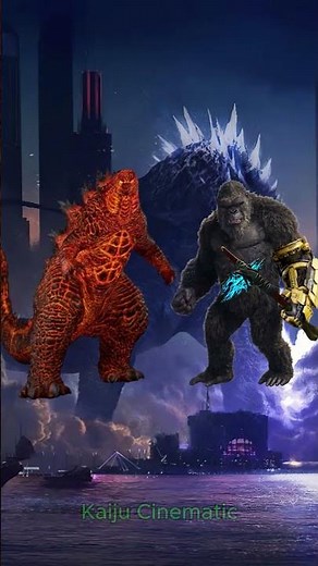 Burning Godzilla DESTROYS Every Monster! 🤯🔥 #godzilla #kong