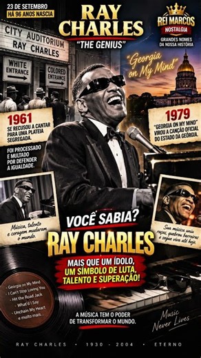 RAY CHARLES — O DIA EM QUE ELE DISSE NÃO À SEGREGAÇÃOUMA HISTÓRIA QUE MUITA GENTE NÃO CONHECE