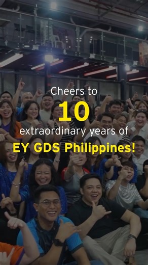 12K views · 200 reactions | Cheers to 10 extraordinary years of EY Global Delivery Services (GDS) Philippines! 拾酪 From opening our Manila center to launching our Cebu center, our journey has been a story of teamwork, milestones and growth. 朗 Be part of our next chapter and shape your future with confidence. Explore exciting career opportunities with #EYGDSPhilippines now: https://bit.ly/49XicDb. | EY Global Delivery Services Careers | Facebook
