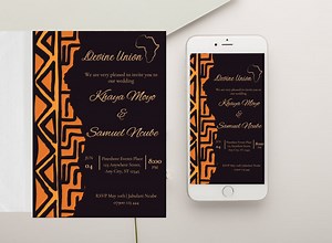 Printable African Style Invitation, African Print Wedding Invitation, Afrocentric Wedding, African Wedding, Editable Template - Etsy Canada