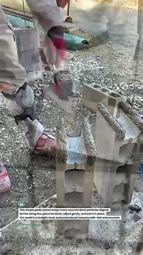 Lay Concrete Blocks Perfectly Straight Every Time | #Masonry #Construction #Building