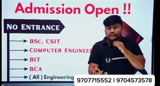 1.3K views · 160 reactions | Direct Admission to top IT and Engineering programs! Start your journey in the fast-growing tech field with courses designed to build strong skills and open doors to global opportunities.  Programs Available: • BSc. CSIT • Computer Engineering • BIT • BCA  WhatsApp: 9707715552 | 9704573578 | UThinkCrazy | Facebook