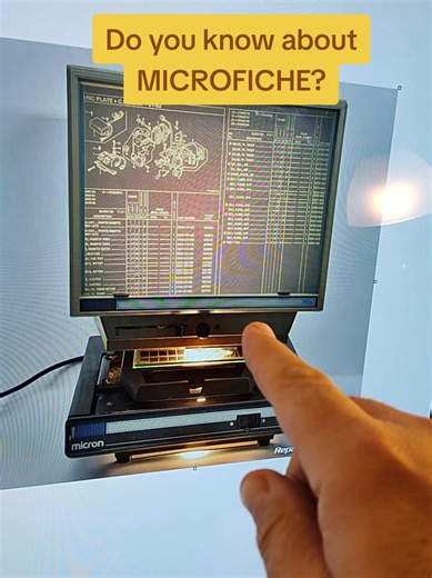 Have you ever used microfiche? #microfiche #howitusedtobe #backinmyday #upgrade #appliancerepair