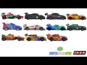 Cars 2 - 11 World Grand Prix Racers Side Views